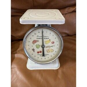 Vintage American Family Scale 25lb White In Mint Condition